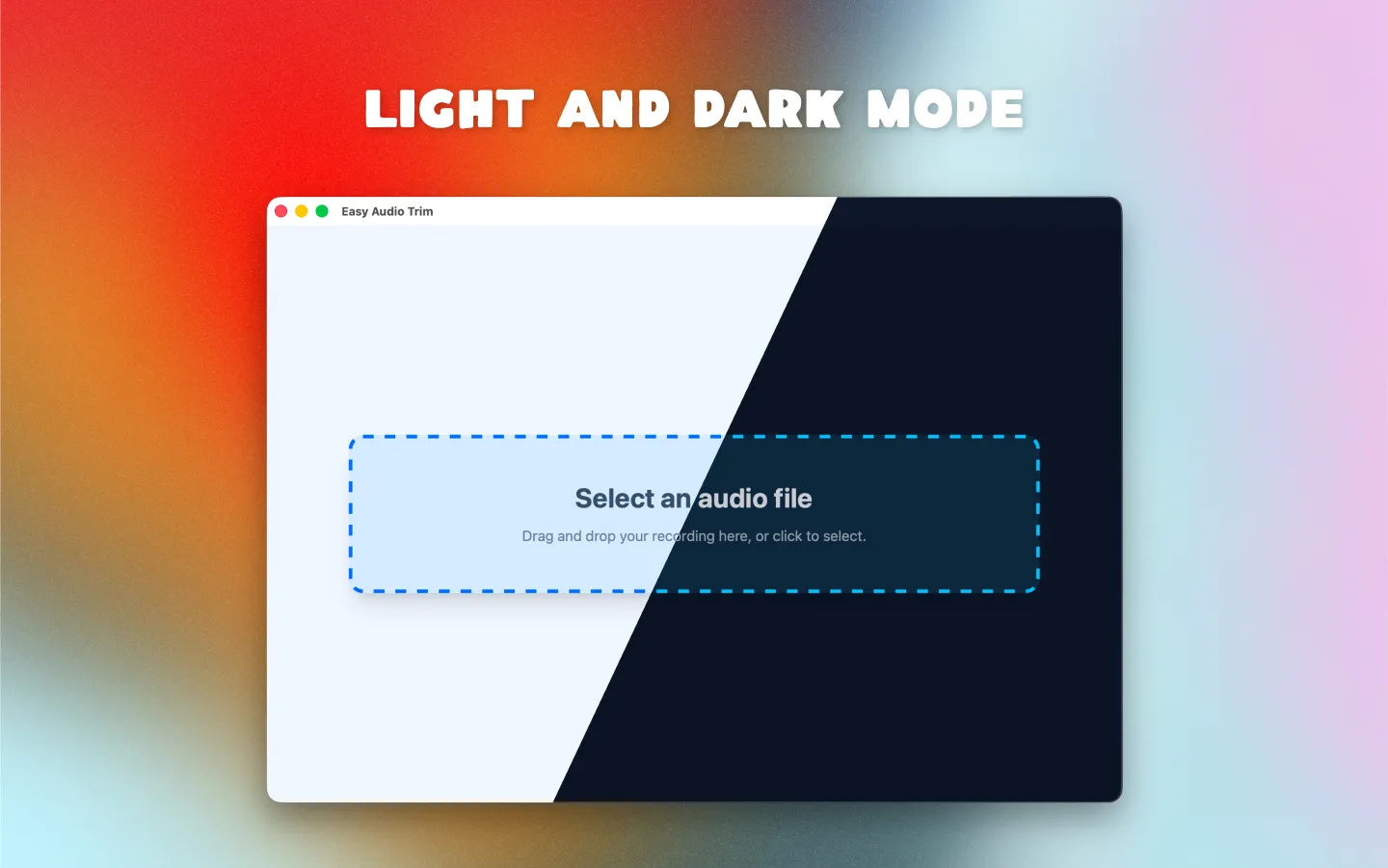Screenshot of the Easy Audio Trimmer app